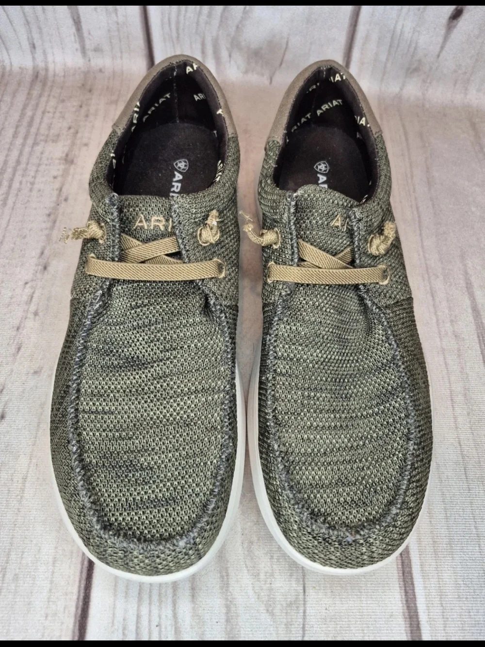 Ariat Hilo Men's Size 10 D Slip On Shoes Olive Knit Casual Loafers